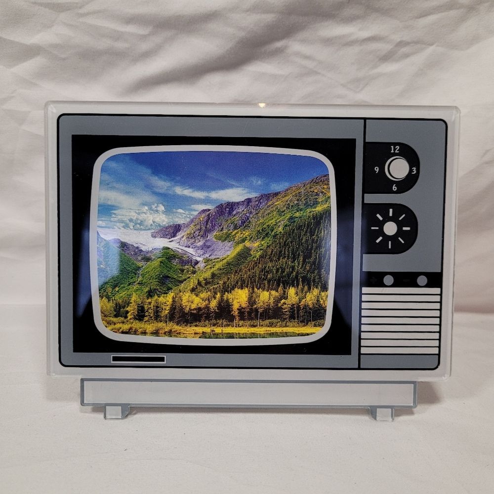 Retro TV-Themed Acrylic Photo Frame